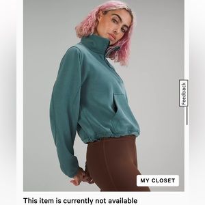 Lululemon funnel neck sweater in green jasper